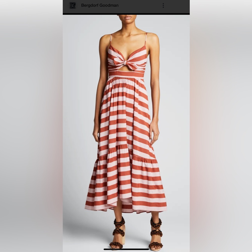 A.L.C. Lauren Stripped Cut-out Midi Dress. Size 6.
